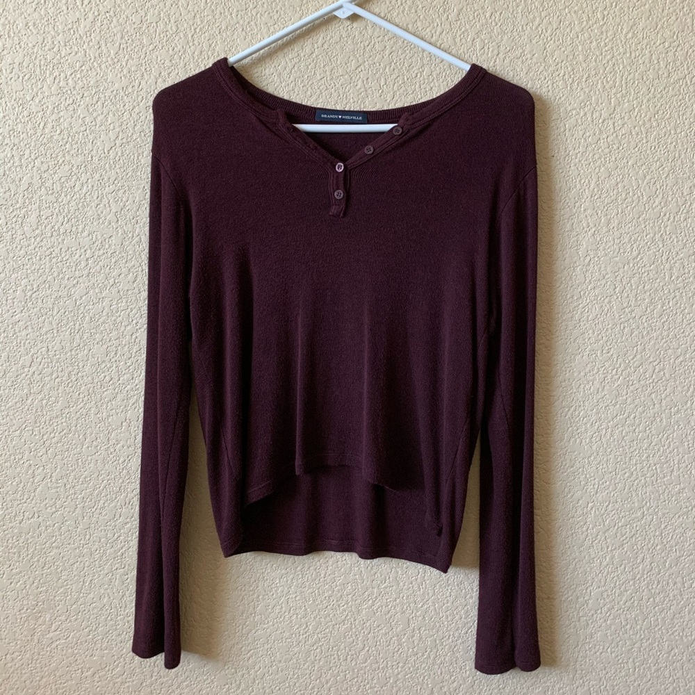 Brandy Melville Maroon Callan Top